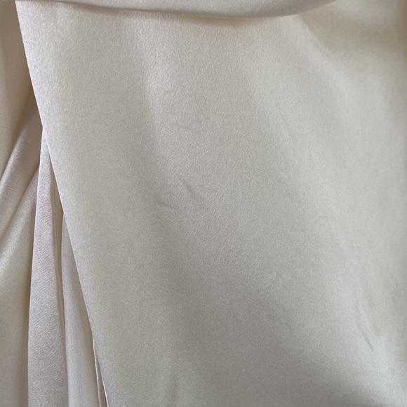 Michelle Mason STRAPPY WRAP GOWN WITH COWL - IVORY - Picture 5 of 13